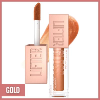 Maybelline New York Lifter Gloss - Moisturizing Lip Gloss with Hyaluronic Acid, Gold Shade by Beauty Care Bag