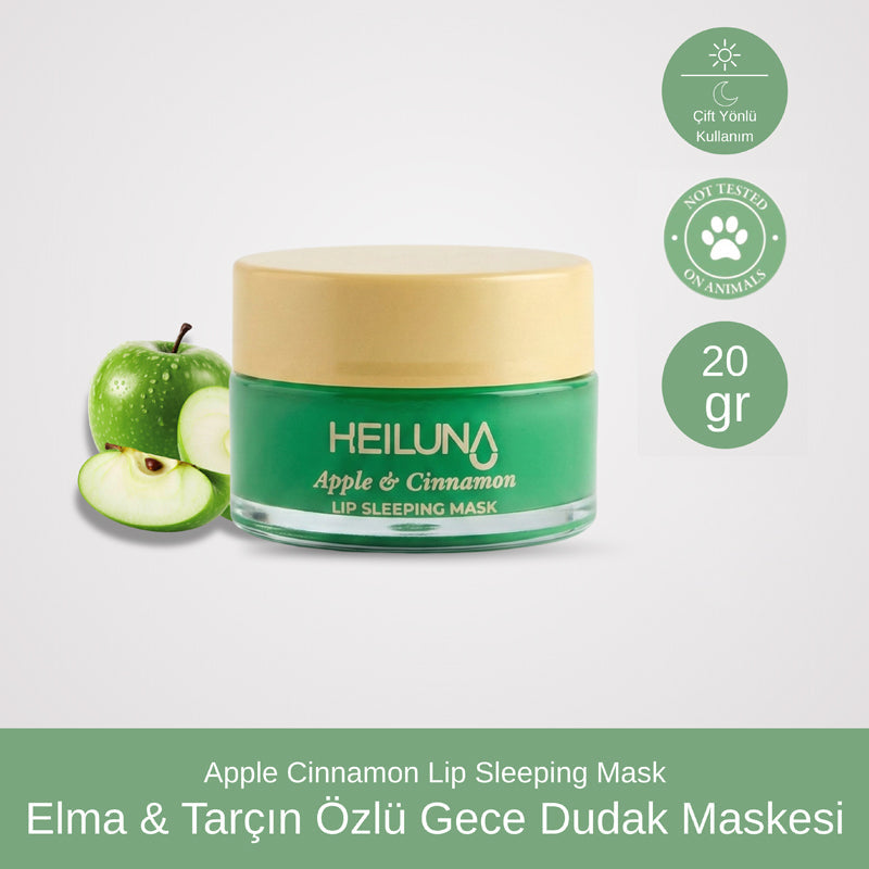 Heiluna Apple Cinnamon Overnight Lip Mask for Dry Lips 20g by Beauty Care Bag
