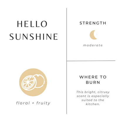 Hello Sunshine - Grapefruit + Geranium + Lime by Slow North