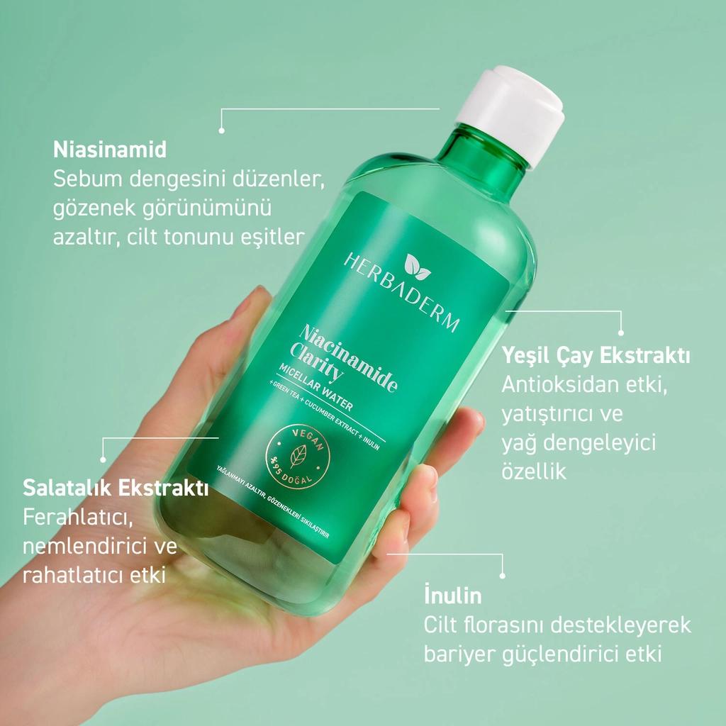 Herbaderm Niacinamide Clarity Micellar Water 500 mlSkincareTorqelo.com