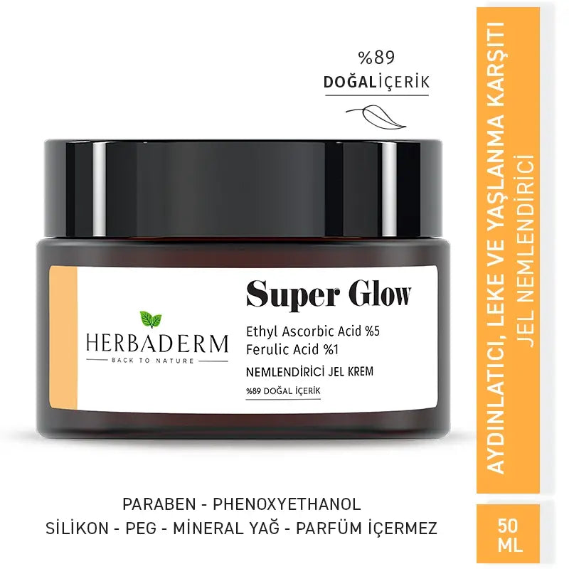 Herbaderm Super Glow Hydrating Gel Cream for Brightening 50ml by Beauty Care Bag
