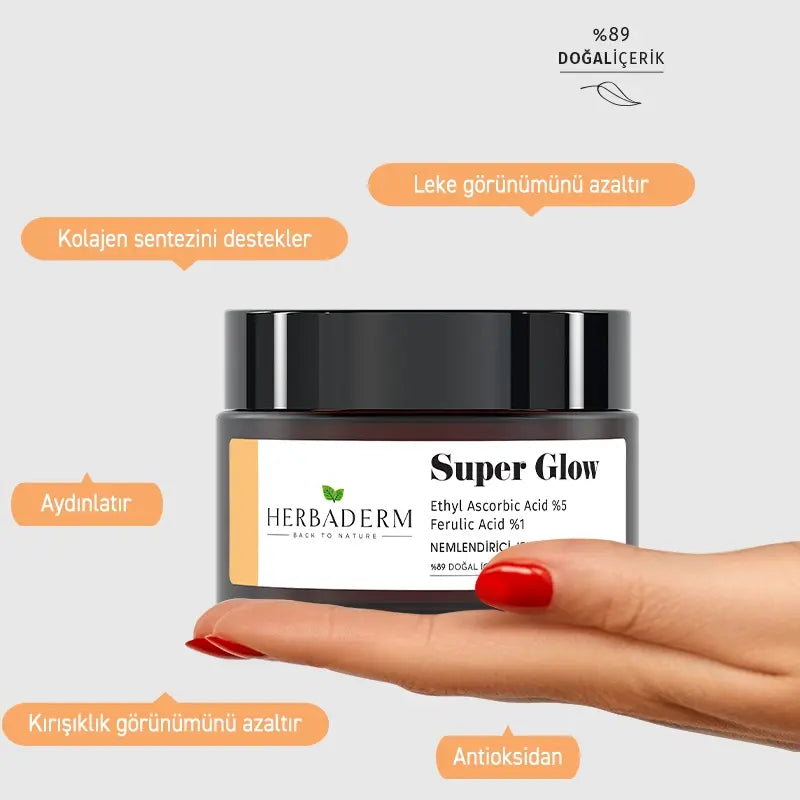 Herbaderm Super Glow Hydrating Gel Cream for Brightening 50ml by Beauty Care Bag