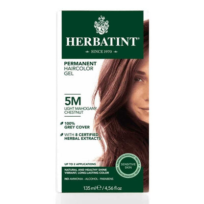 Herbatint 5M Light Mahogany Chestnut Hair Color Gel 135ml by Beauty Care Bag