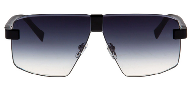 Hermossa HM-1585 01 Black Metal Gradient Sunglasses by Beauty Care Bag