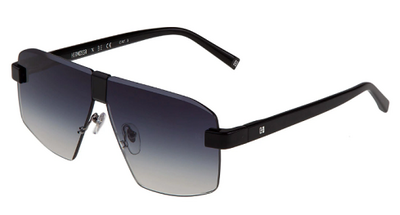 Hermossa HM-1585 01 Black Metal Gradient Sunglasses by Beauty Care Bag