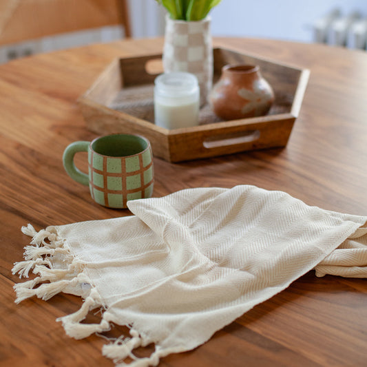 Herringbone Turkish Hand Towel by Ariel