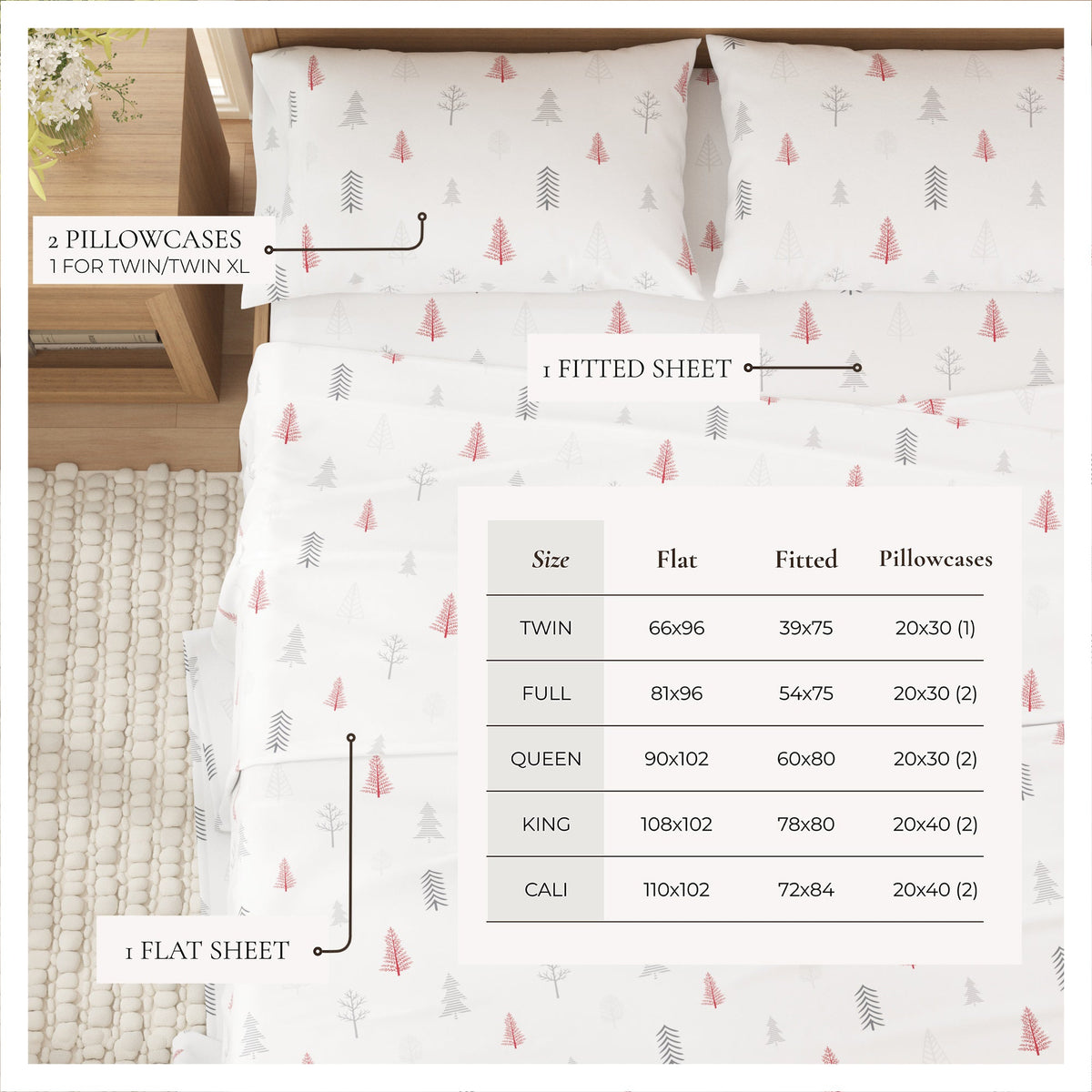 100% Turkish Cotton Flannel Sheet Sets - Boulder Collection by Great Bay Home