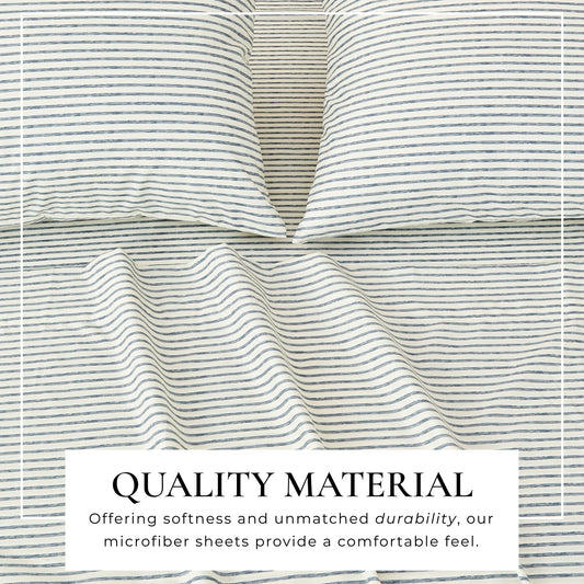Striped Sheet Set - Evette Collection by Great Bay Home