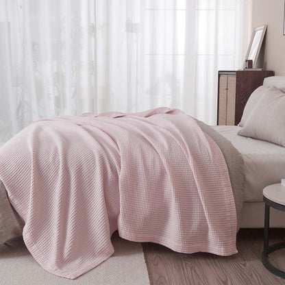 Great Bay Home Mikala cotton waffle weave blanket, view 5