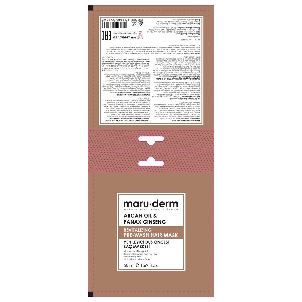 Maruderm Argan Oil & Ginseng Pre-Shower Hair Mask 50ml by Beauty Care Bag
