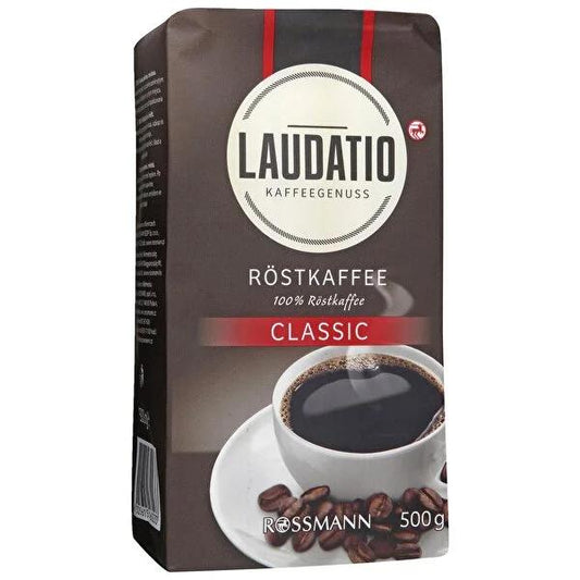 Laudatio Ground Coffee 500g - Arabica & Robusta Beans, Fresh & Rich Flavor by Beauty Care Bag