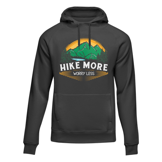Hike More Worry Less Adult Fleece Hoodie by Outdoorzees