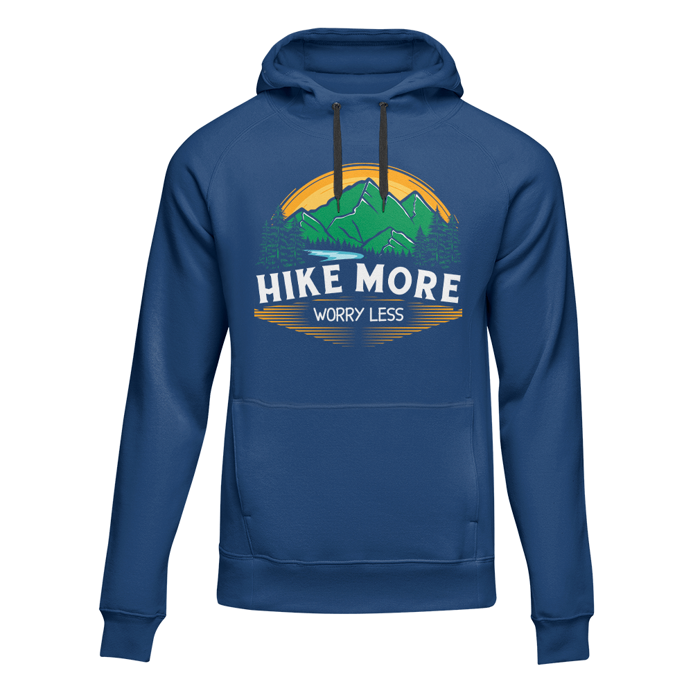 Hike More Worry Less Adult Fleece Hoodie by Outdoorzees