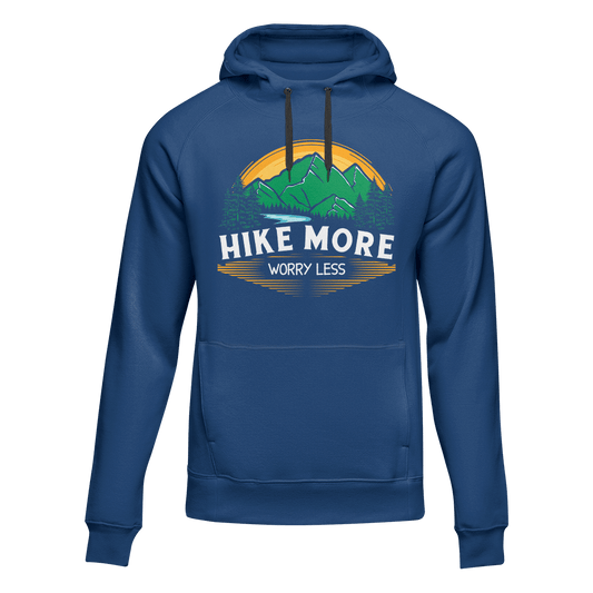 Hike More Worry Less Adult Fleece Hoodie by Outdoorzees