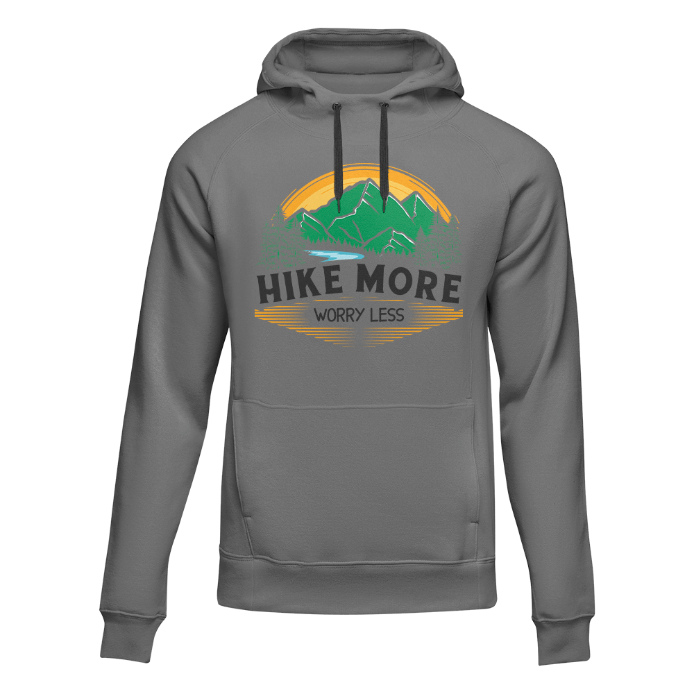 Hike More Worry Less Adult Fleece Hoodie by Outdoorzees