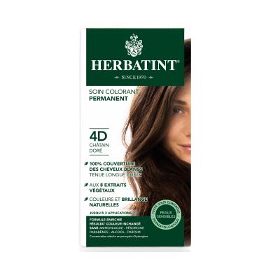 Herbatint 4D Golden Chestnut Hair Dye: Ammonia & Paraben-Free Herbal Color for Sensitive Scalp, Permanent DIY Color - Cruelty-Free by Beauty Care Bag