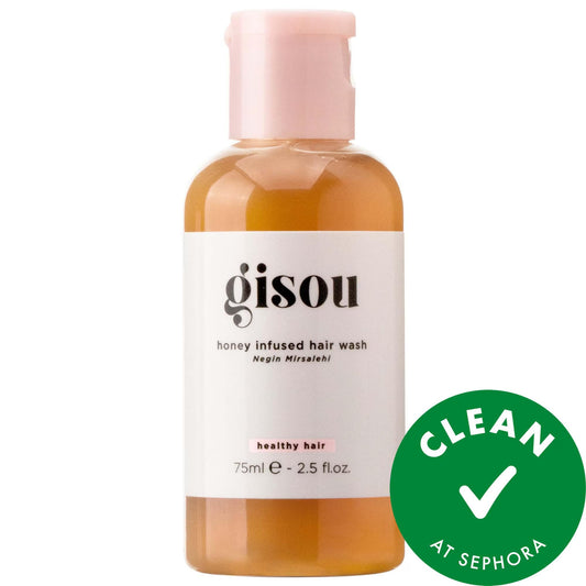 Gisou Mini Honey Infused Hair Wash Shampoo: Natural, Sulfate-Free Hydration for Dry, Frizzy Hair - Cruelty-Free & Color Safe by Beauty Care Bag