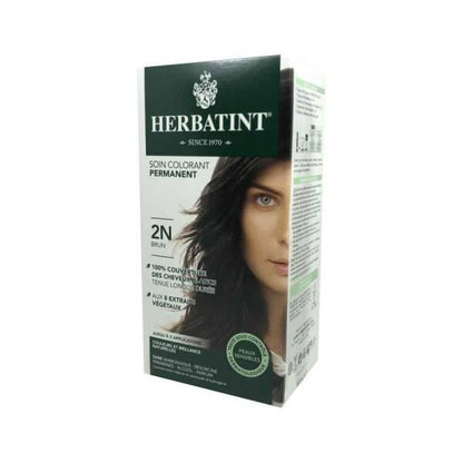 Herbatint 2N Brun Brown Hair Dye - Natural, Ammonia-Free Color for Sensitive Scalp, Herbal Extracts, Permanent Color by Beauty Care Bag