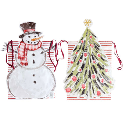 Snowman & Christmas Tree Gift Bags by Rust & Cinder