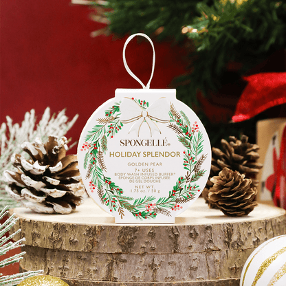 Holiday Splendor - Golden Pear | Holiday WreathBody Wash Infused BufferTorqelo.com