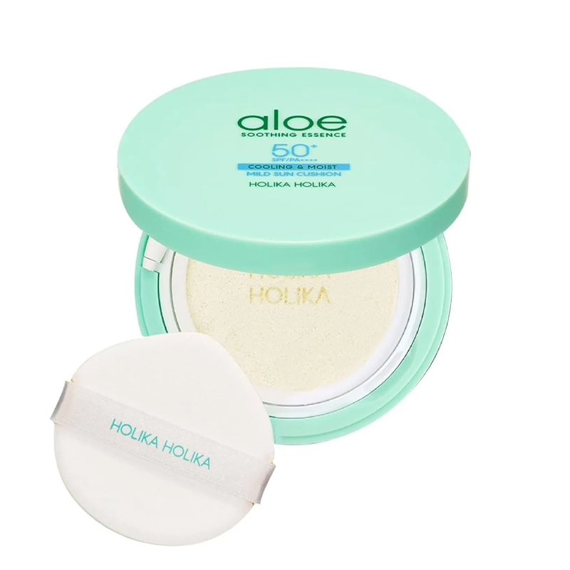 Holika Holika Aloe Mild Sun Cushion SPF50 Soothing Sunscreen 25g by Beauty Care Bag