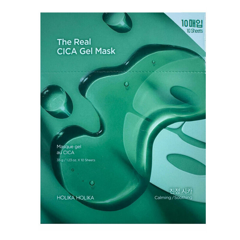 Holika Holika The Real Cica Gel Mask Soothing Sheet Mask 10-Pack by Beauty Care Bag