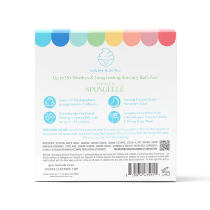 Honeydew Sponge Pop™ Kids Buffer | Dabble & DollopBody Wash Infused BufferTorqelo.com