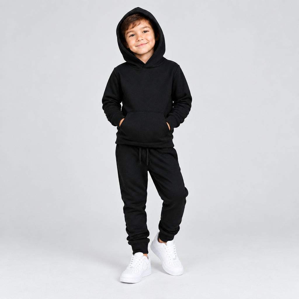 Blazing Black Comfort Hooded Jogger Set by Sweet Bamboo
