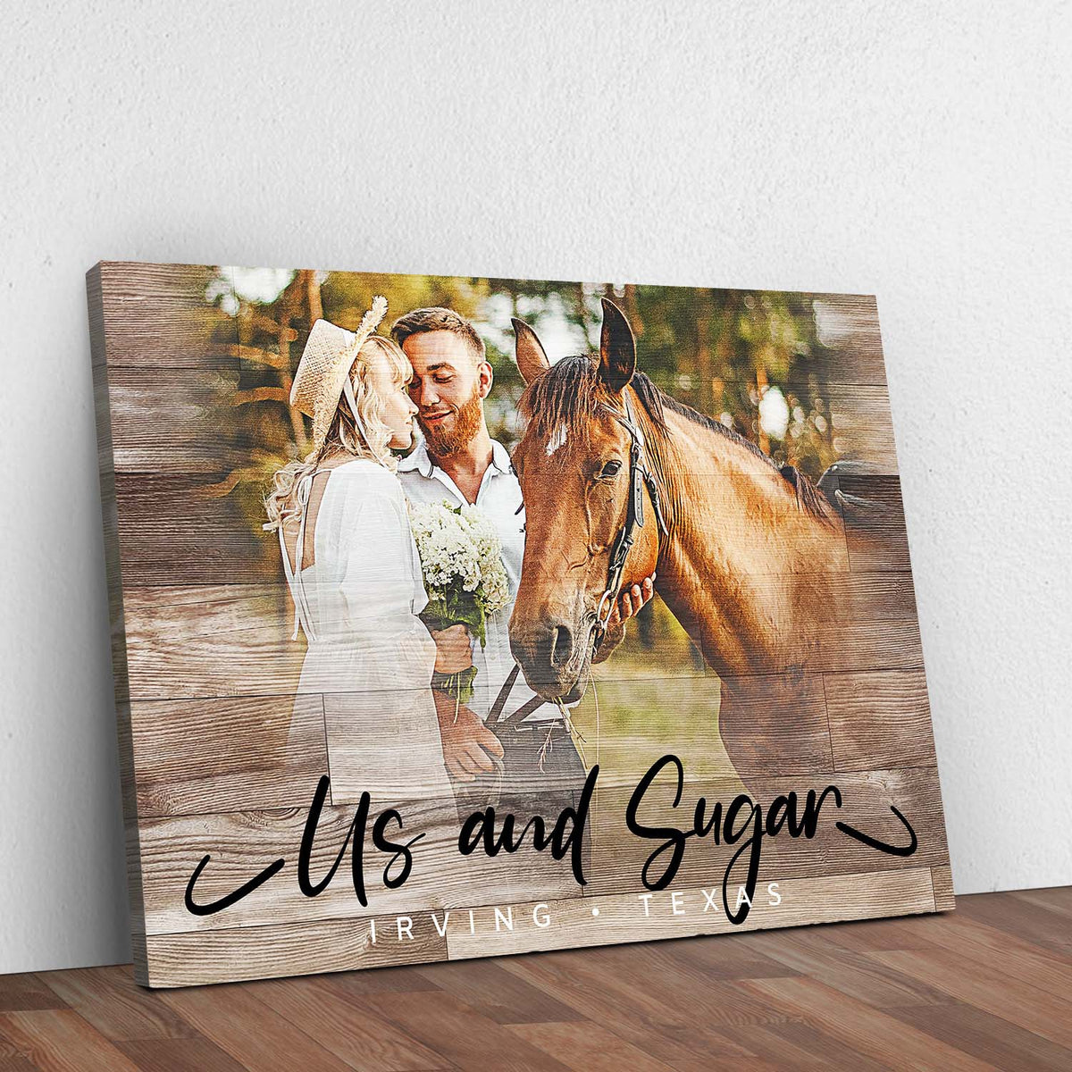 Wooden Animal Portrait Sign | Personalized Canvas Wall Art by Tailored Canvases
