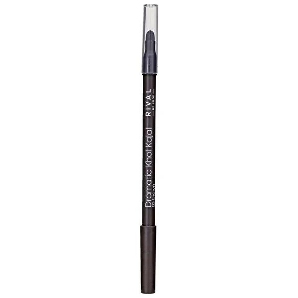 Rival de Loop Eyeliner Khol Kajal No:03 Kahverengi - Dermatologically Tested Brown Eyeliner for Smokey Eyes Makeup by Beauty Care Bag