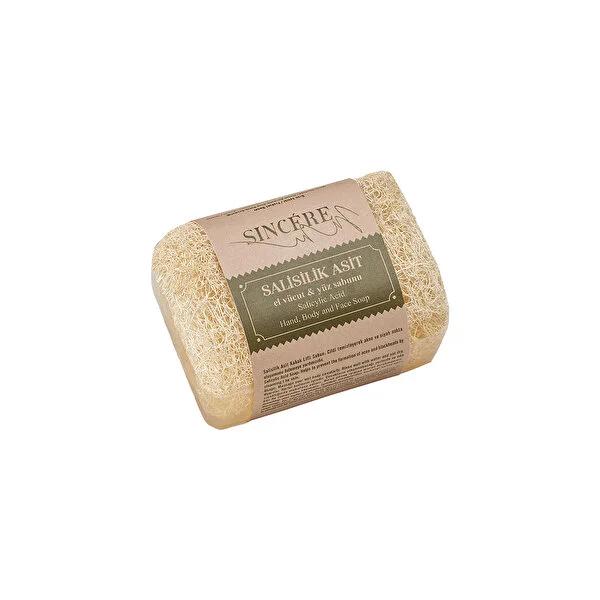 Sincere Salicylic Acid & Loofah Exfoliating Soap - 120g Natural Acne Treatment & Deep Pore Cleansing Soap Bar by Beauty Care Bag