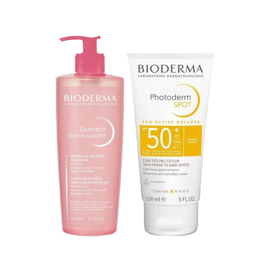 Bioderma Sensibio Skincare Set - Gentle Face Cleansing & Protection for Sensitive Skin by Beauty Care Bag