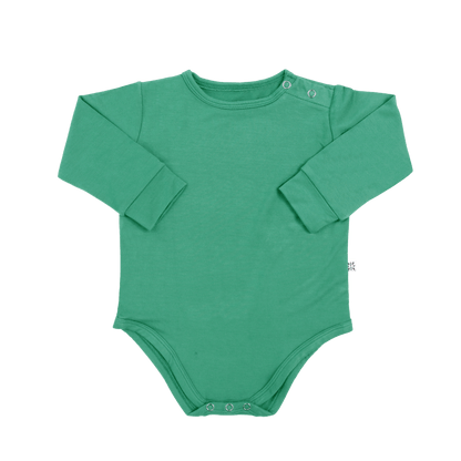 Hunter Green Long Sleeve Bodysuit by Sweet Bamboo
