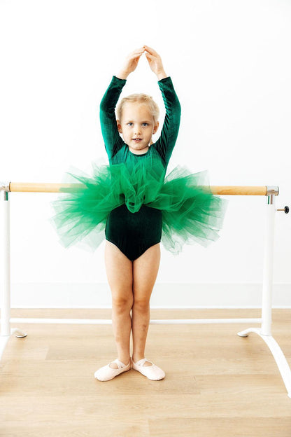 Hunter Green Velvet L/S Tutu LeotardTutu Leotard L/STorqelo.com