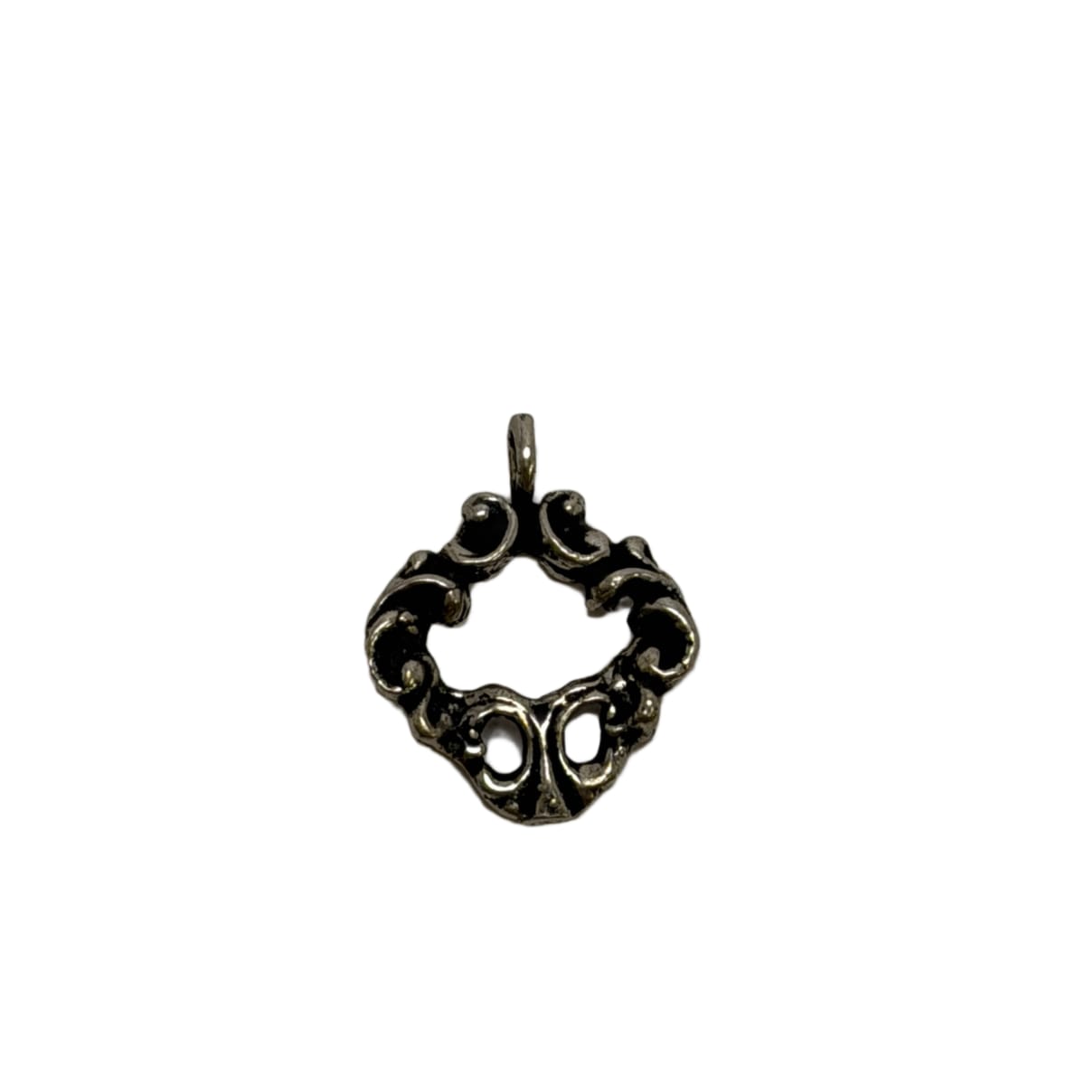 Sterling Silver Filigree Diamond Pendant 20mm - Ornate Scrollwork Charm by Continental Bead Suppliers