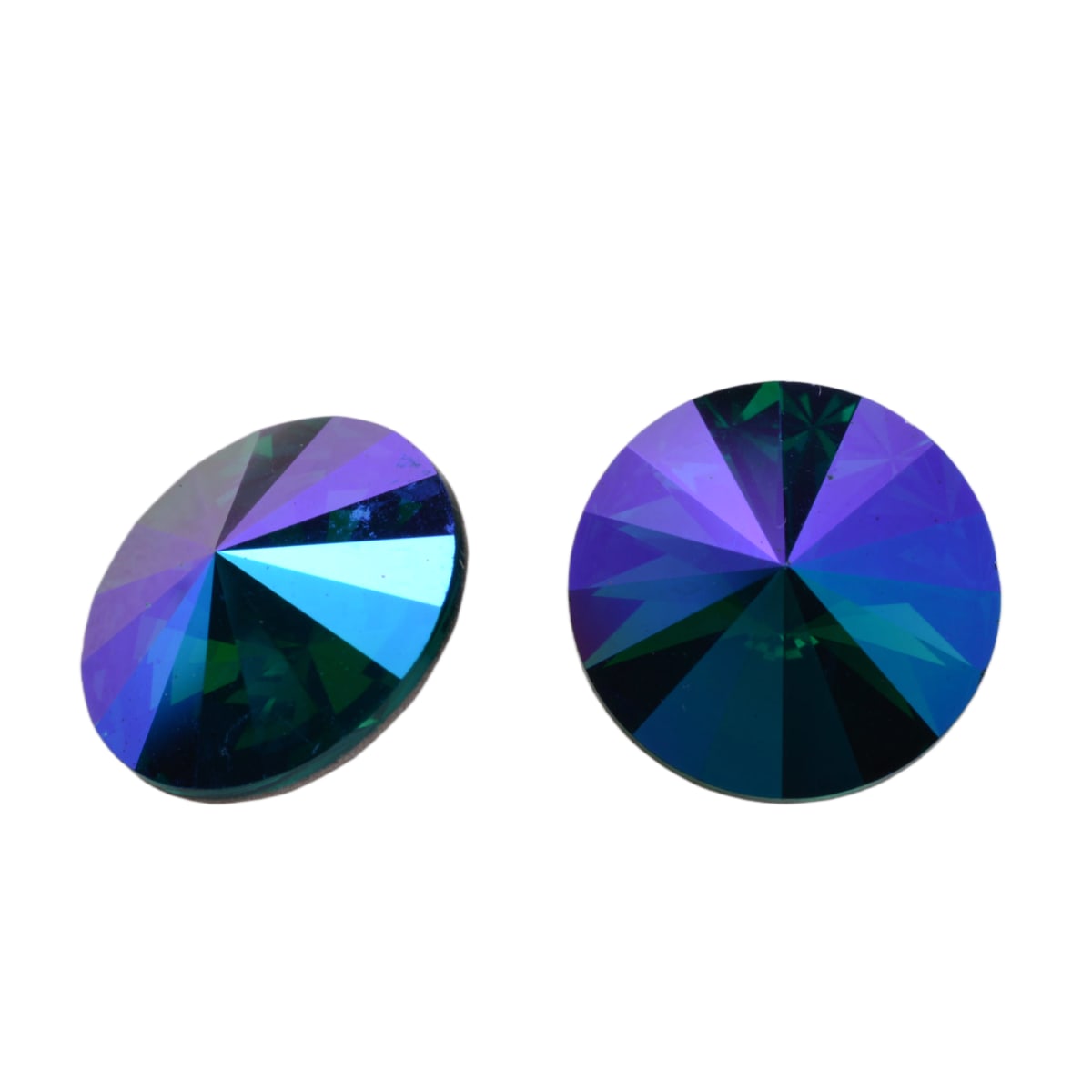 Swarovski Crystal 1122 14mm Rivoli Round Stone - Emerald Glacier by Continental Bead Suppliers