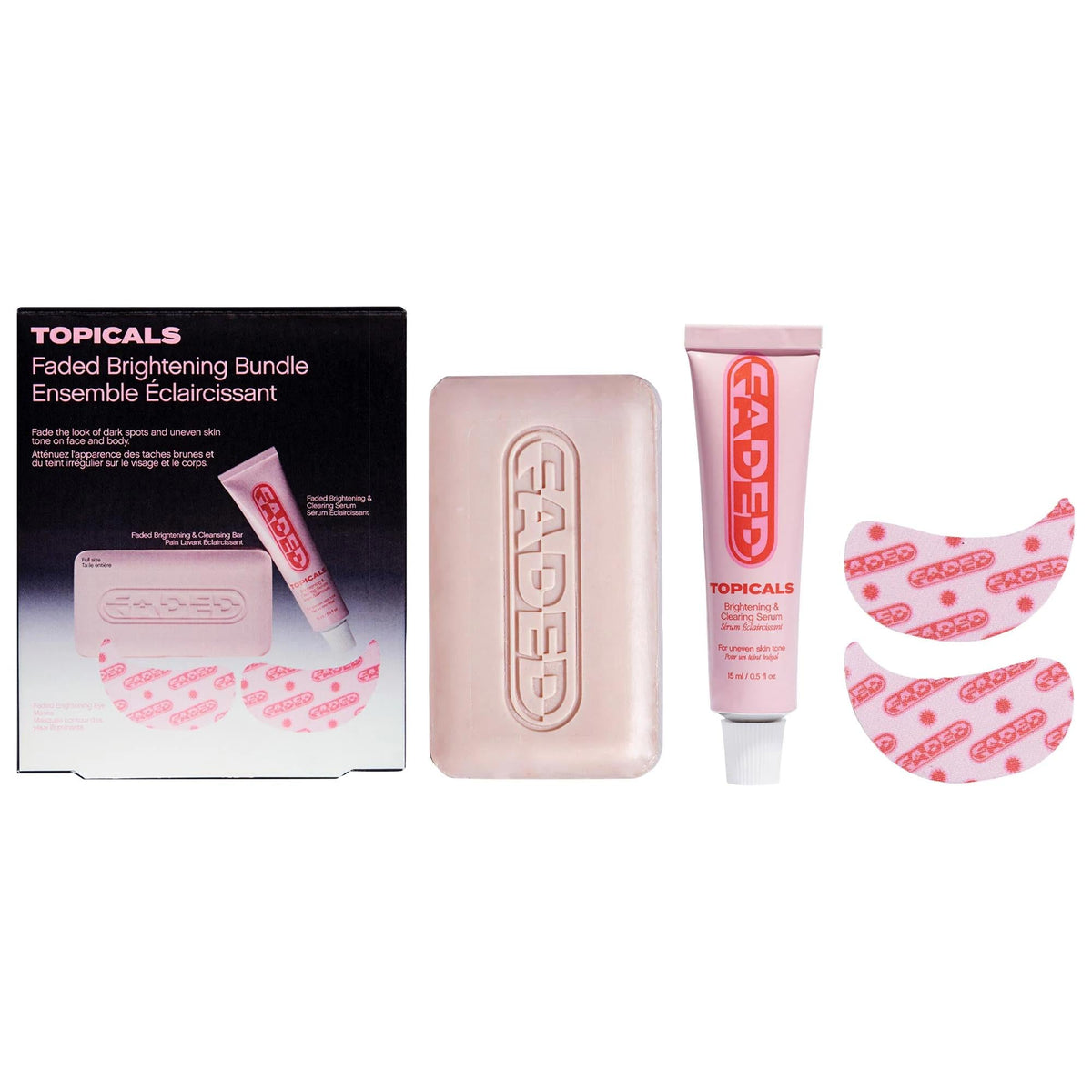 Faded: Brightening Bundle for Radiant Skin - Dark Spot Corrector, Hyperpigmentation Treatment, and Uneven Skin Tone Serum by Beauty Care Bag