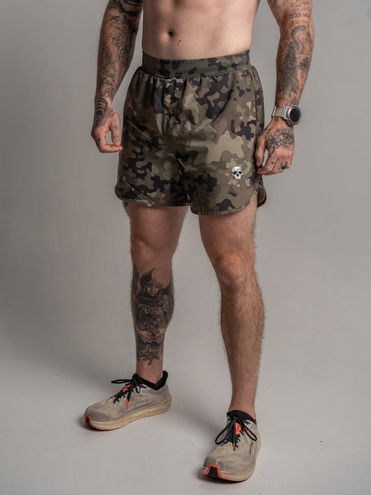 MEN'S | HYBRID SHORT : EVERGREEN CAMO by Alpha Country Training + Nutrition