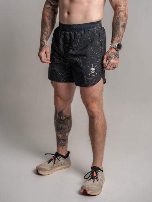 MEN'S | HYBRID SHORT : MIDNIGHT TOPO by Alpha Country Training + Nutrition