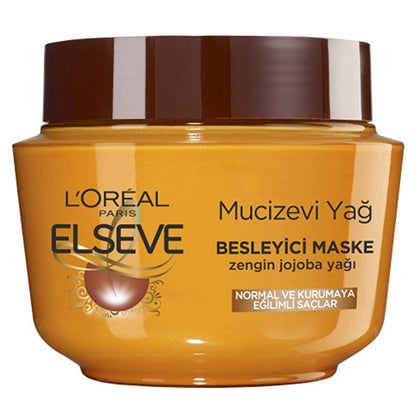 L'Oreal Paris Elseve: 6 Precious Flower Oil Hair Mask - Deeply Nourishes, Adds Silky Shine, and Revitalizes Dry Hair - 10.14 fl oz by Beauty Care Bag