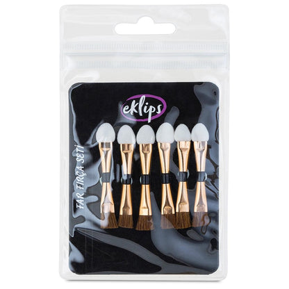 Eklips 6-Piece Eyeshadow Brush Set for Flawless Eye Makeup by Beauty Care Bag