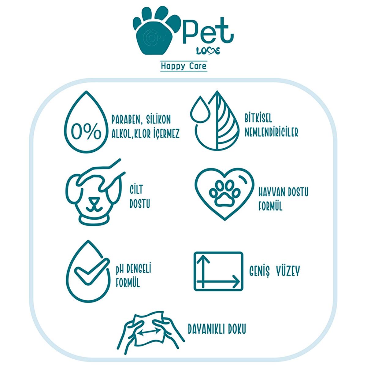 Pet Love Pet Grooming Wipes with 100% Natural Argan Oil - Convenient, Chemical-Free Cleaning for Pets by Beauty Care Bag