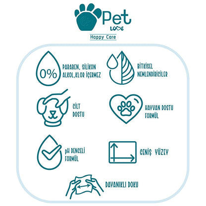 Pet Love Pet Grooming Wipes with 100% Natural Argan Oil - Convenient, Chemical-Free Cleaning for Pets by Beauty Care Bag