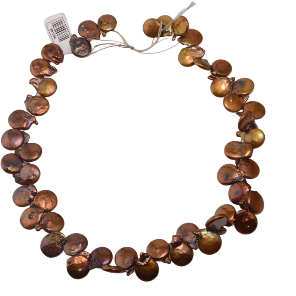 Freshwater Copper Coin Pearl Strand 16in by Continental Bead Suppliers
