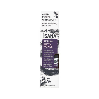 Isana Active Charcoal Face Serum for Clear Skin 30 ml by Beauty Care Bag