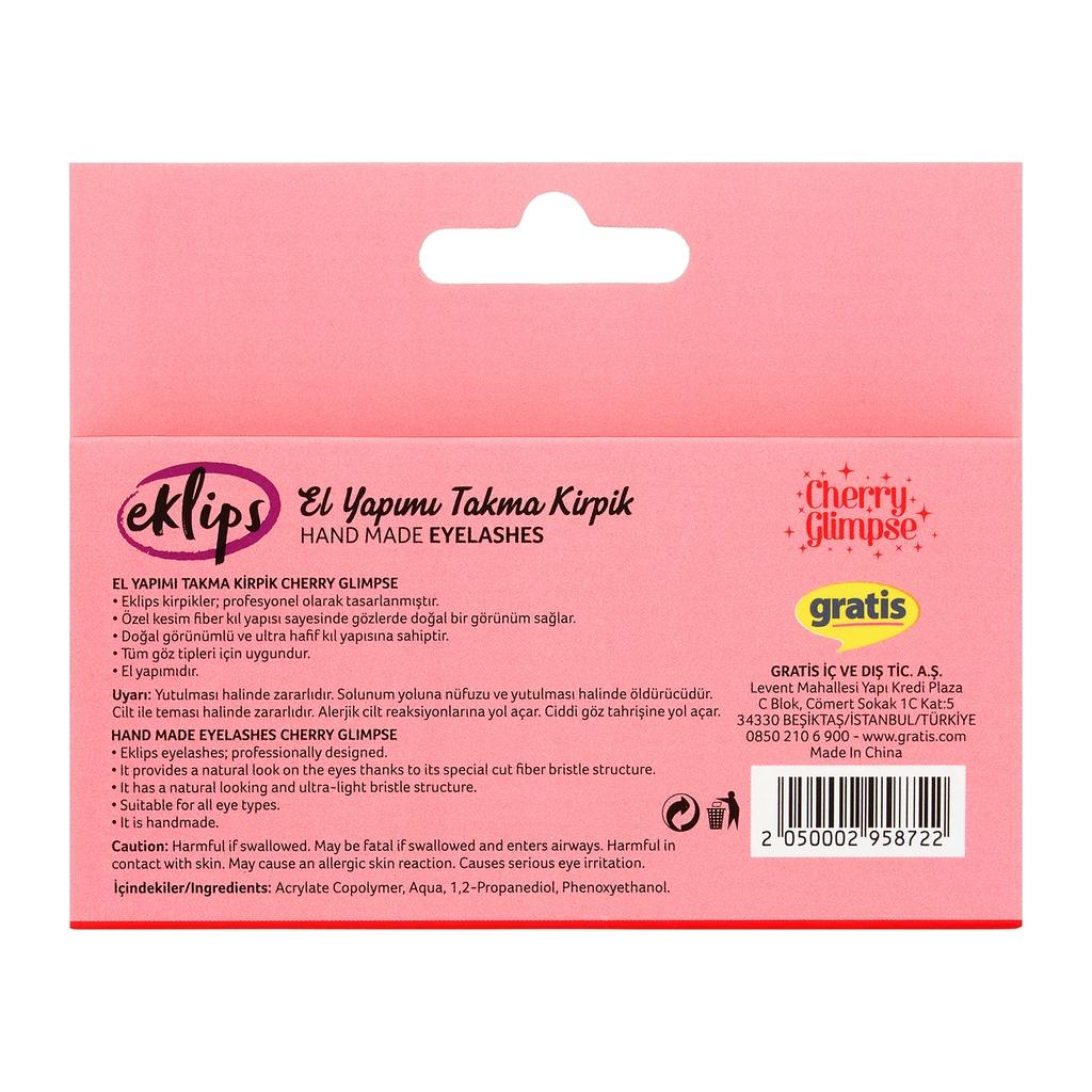 Eklips Cherry Glimpse False Eyelashes for Natural Volume 1 Pair by Beauty Care Bag