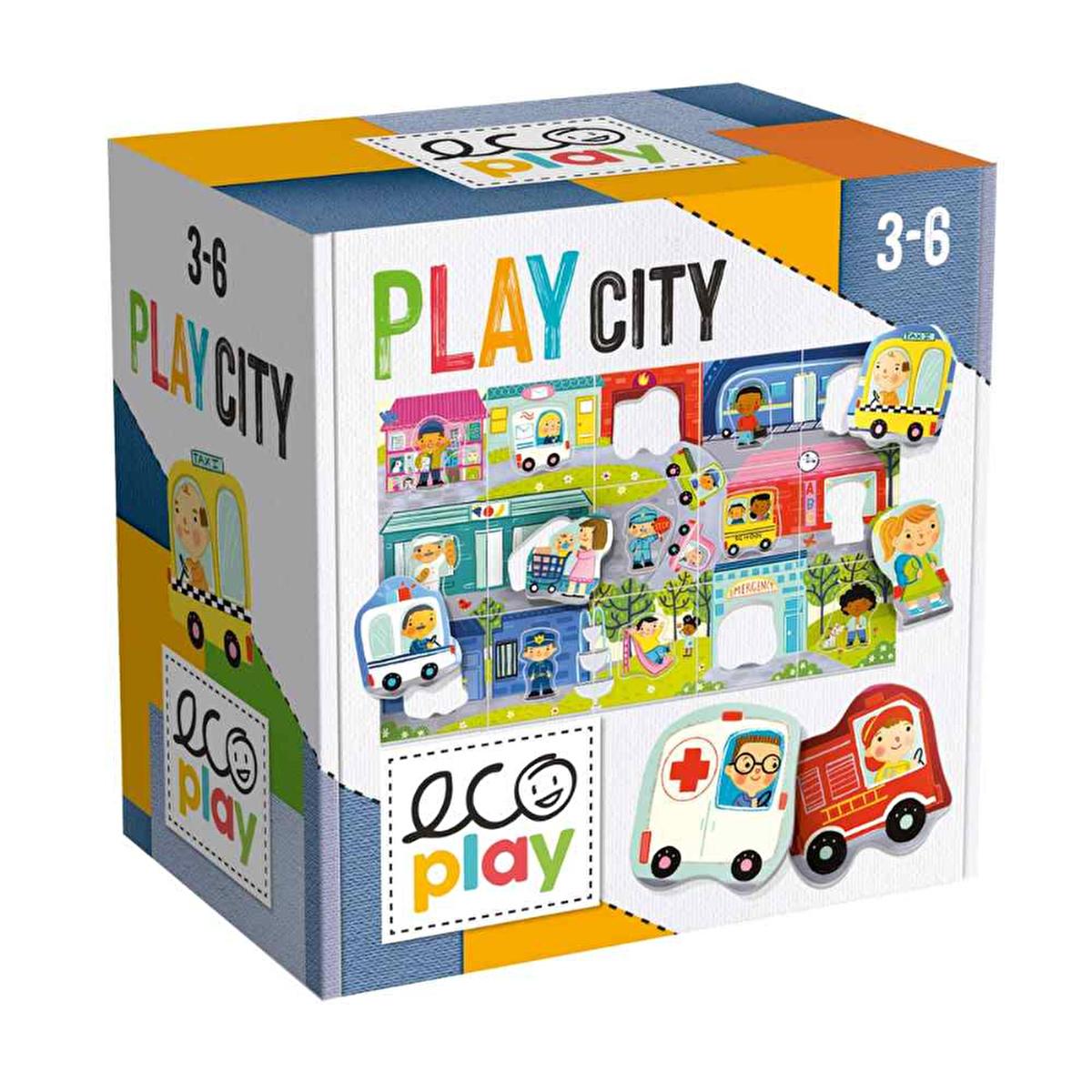 Headu Ecoplay Play City: Engaging Educational Puzzle for 3-6 Year Olds | City Themed Matching Game for Preschoolers by Beauty Care Bag