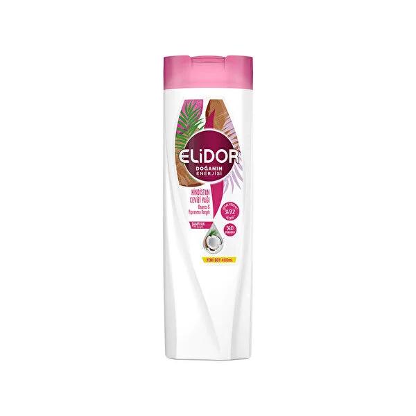 Elidor Coconut Oil Shampoo - 92% Natural Origin, Paraben-Free, Nourishing Hair Care for Damaged Hair, 13.53 fl oz by Beauty Care Bag