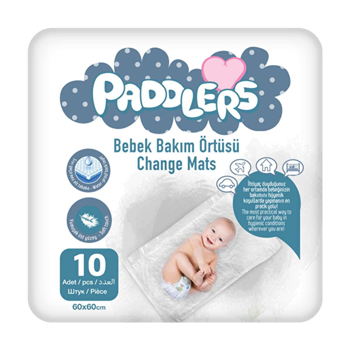 Paddlers Baby Changing Pads 10-Pack - Disposable, Ultra-Soft, Hygienic Diaper Changing Mat for Infants & Newborns, Leakproof Protection by Beauty Care Bag