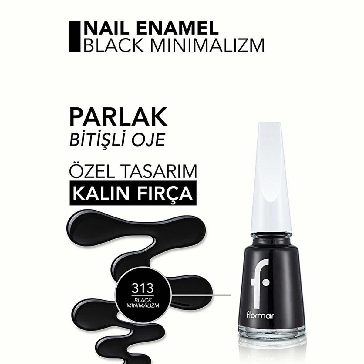 Flormar Nail Enamel: High Pigment, Long Lasting, Chip Resistant Nail Polish - Intense Color, Glossy Finish for Stunning Nails by Beauty Care Bag